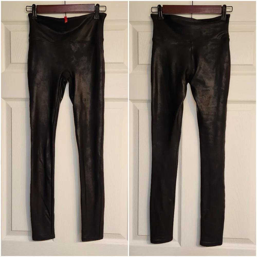 Spanx Faux Leather Leggings Size Small - Picture 4 of 16